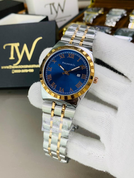 Copper Two Tone Blue Dial