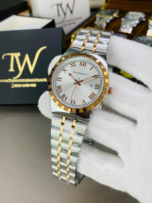 Copper Two Tone White Dial
