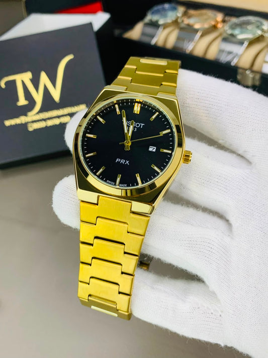 Prx Semi Auto Golden Black Dial