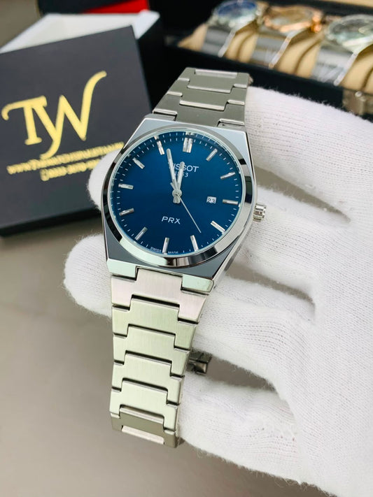 Prx Semi Auto Silver Blue Dial