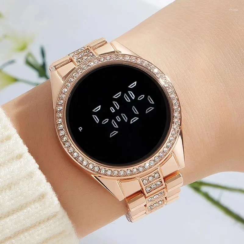 Led Watch For Her Rose Gold Stylish