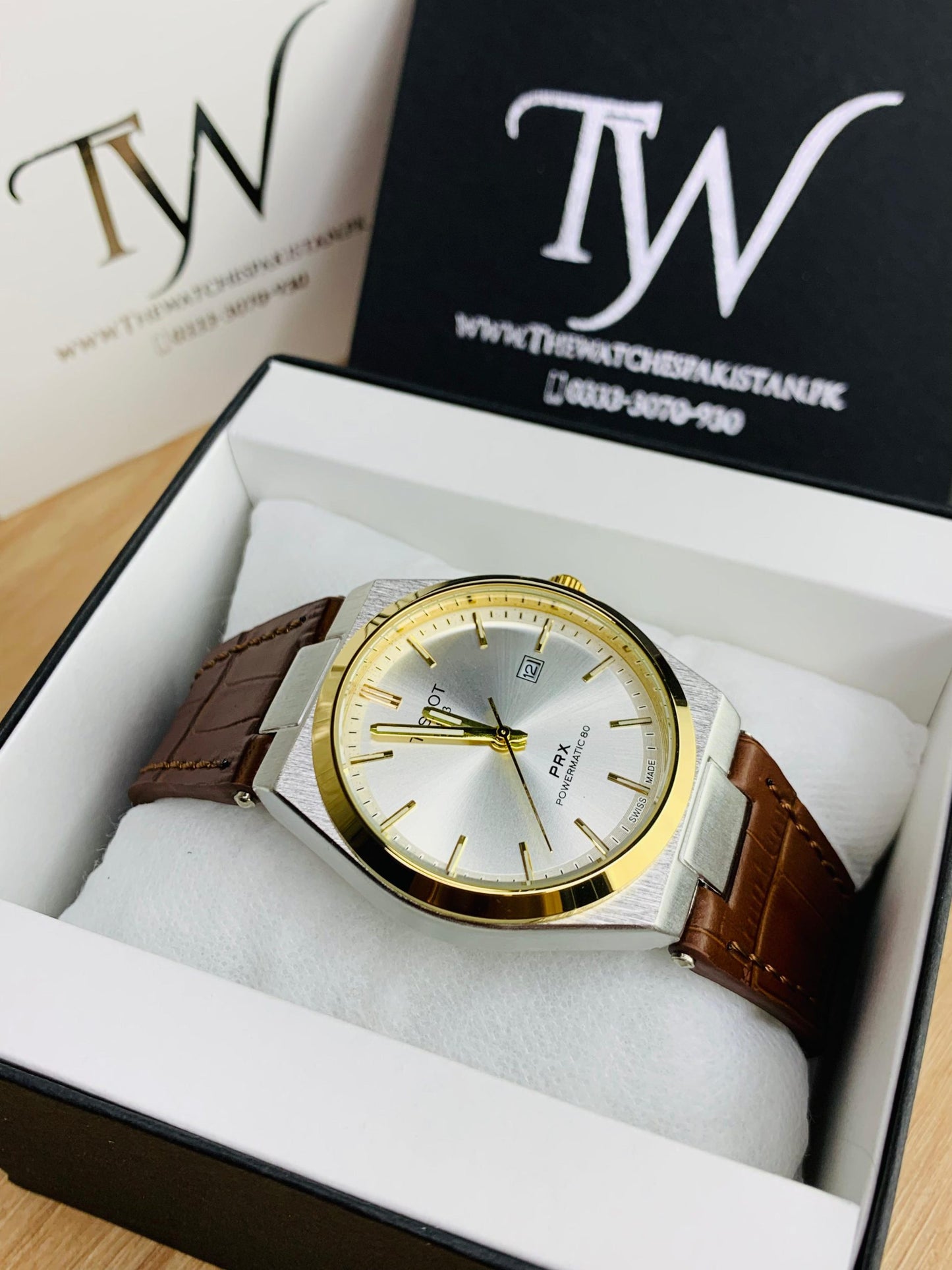 Tissot PRX Brown White Dial