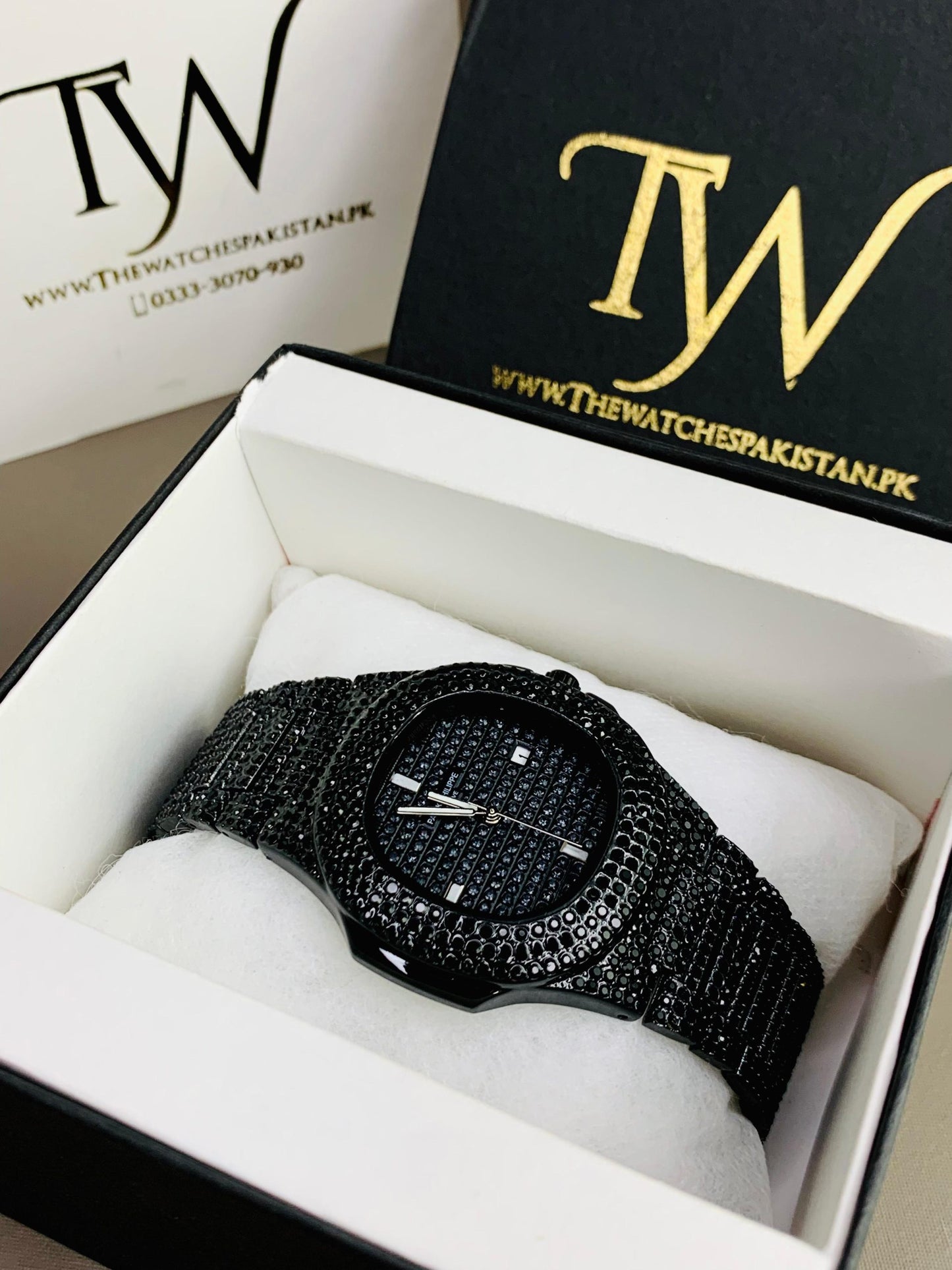 PP-Black Stone Watch New Arrival !