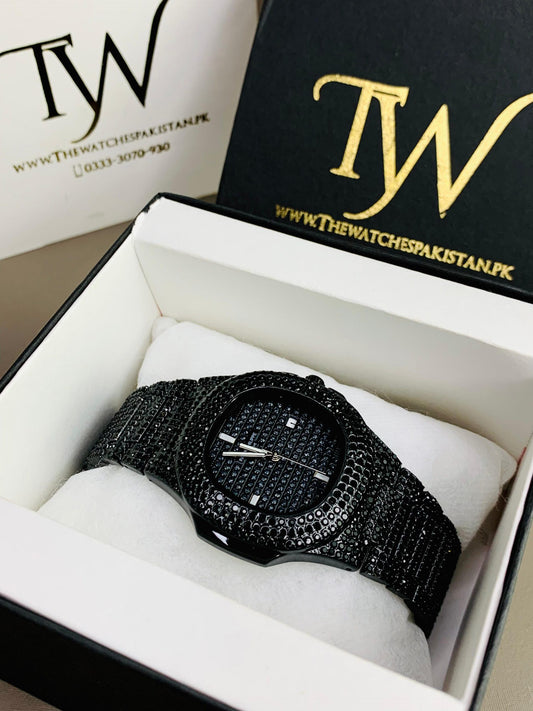 PP-Black Stone Watch New Arrival !
