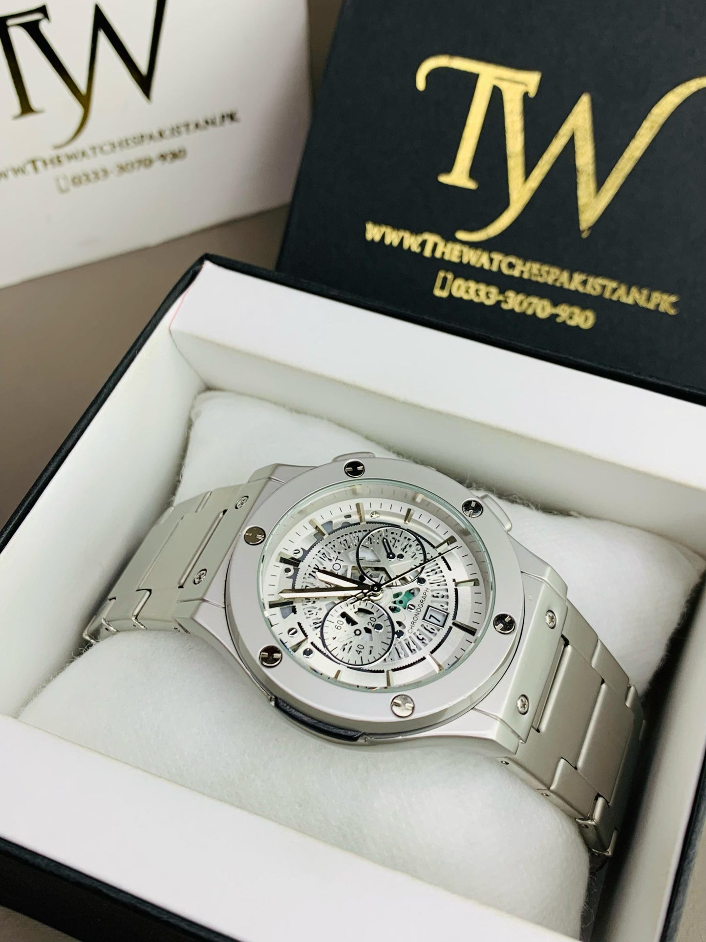 HB Spider Silver Dial