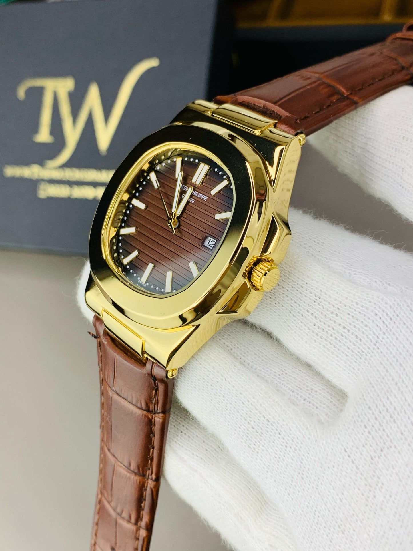 PP-Golden Case Brown Dial