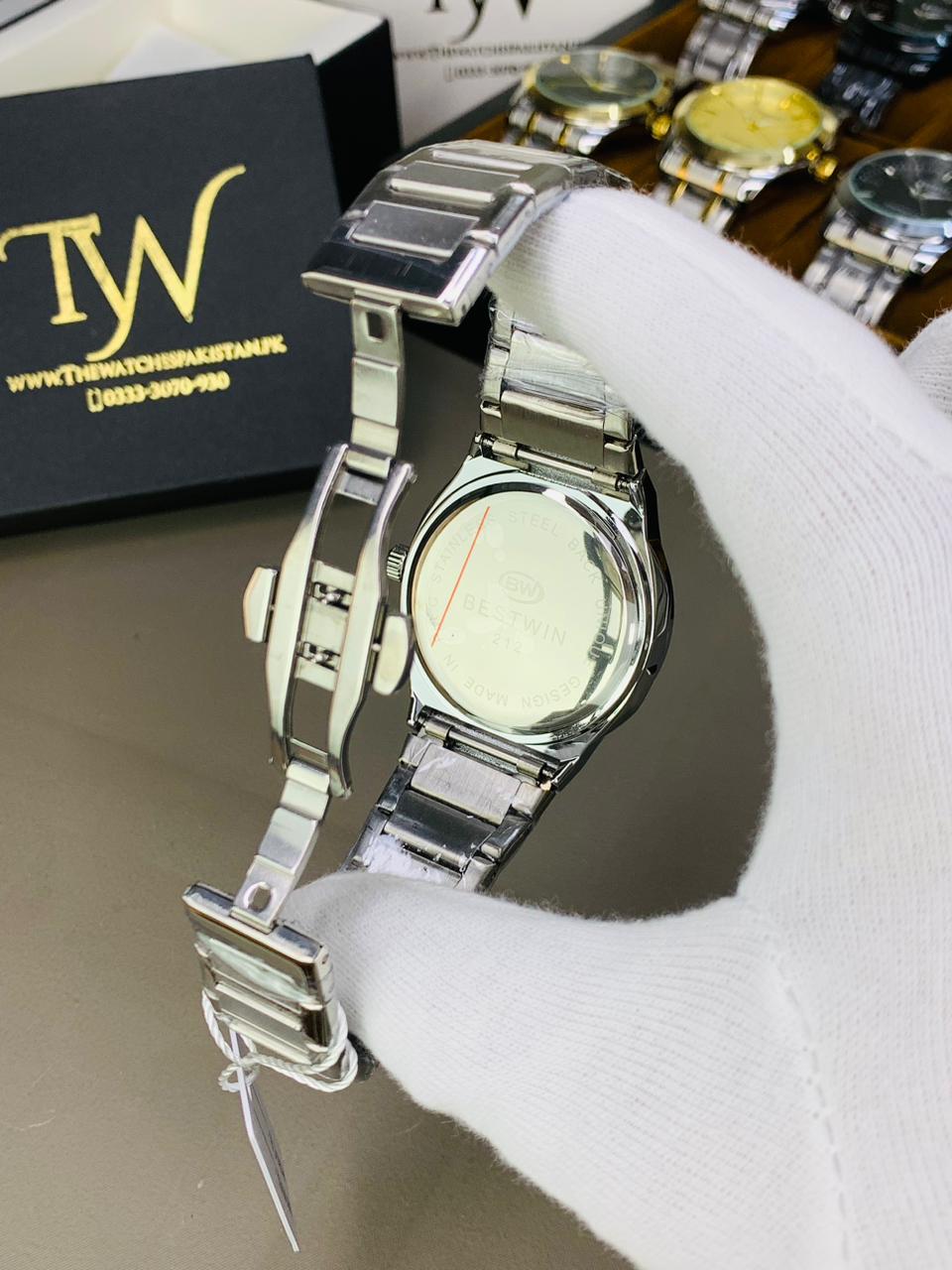 Day Date Bestwin Silver Blue