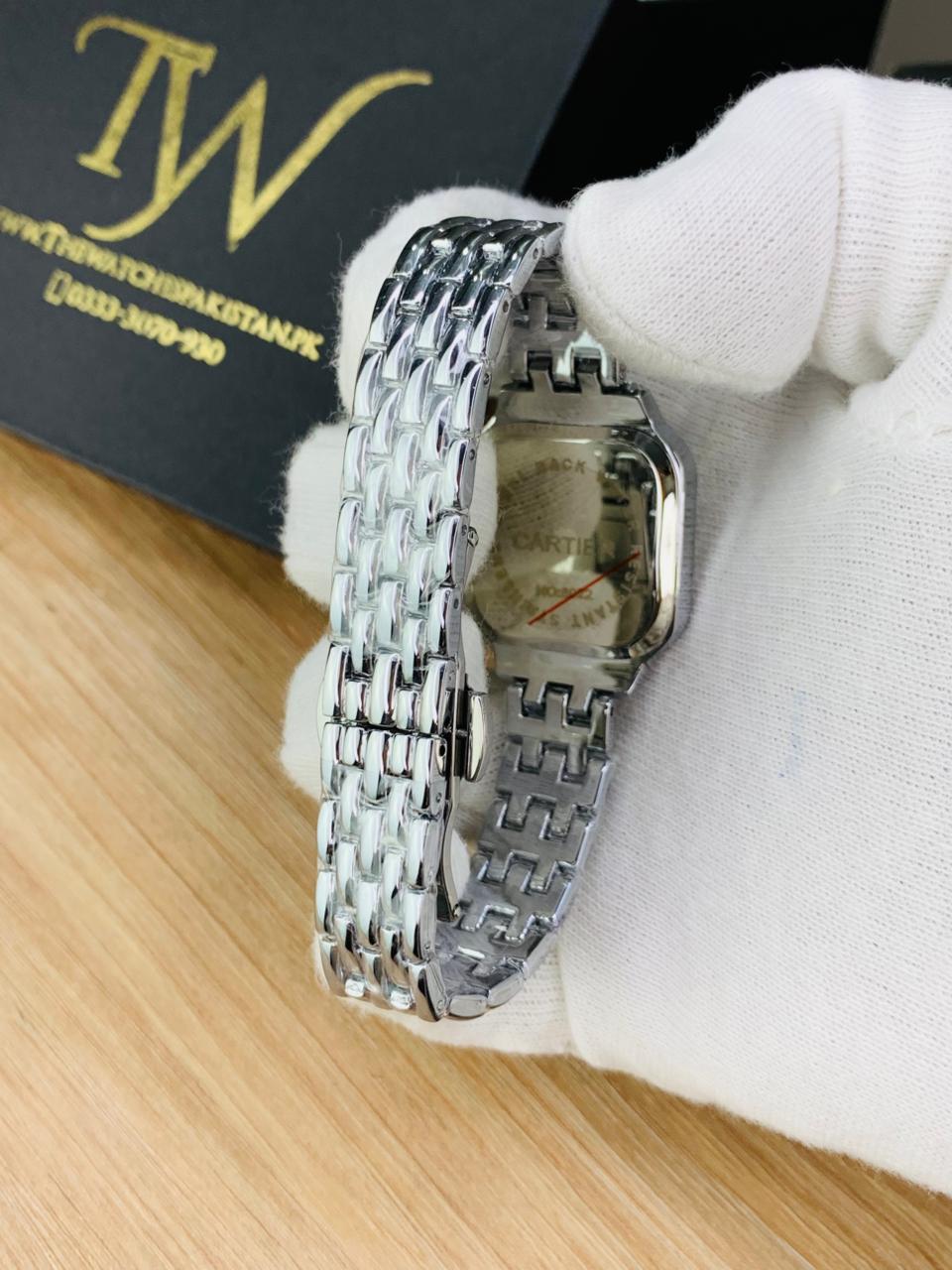 Cartier Square Mini Dial Full Silver