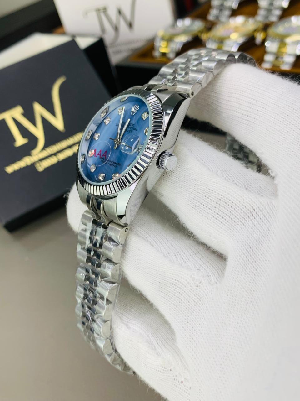 Silver Chain Blue Dial !