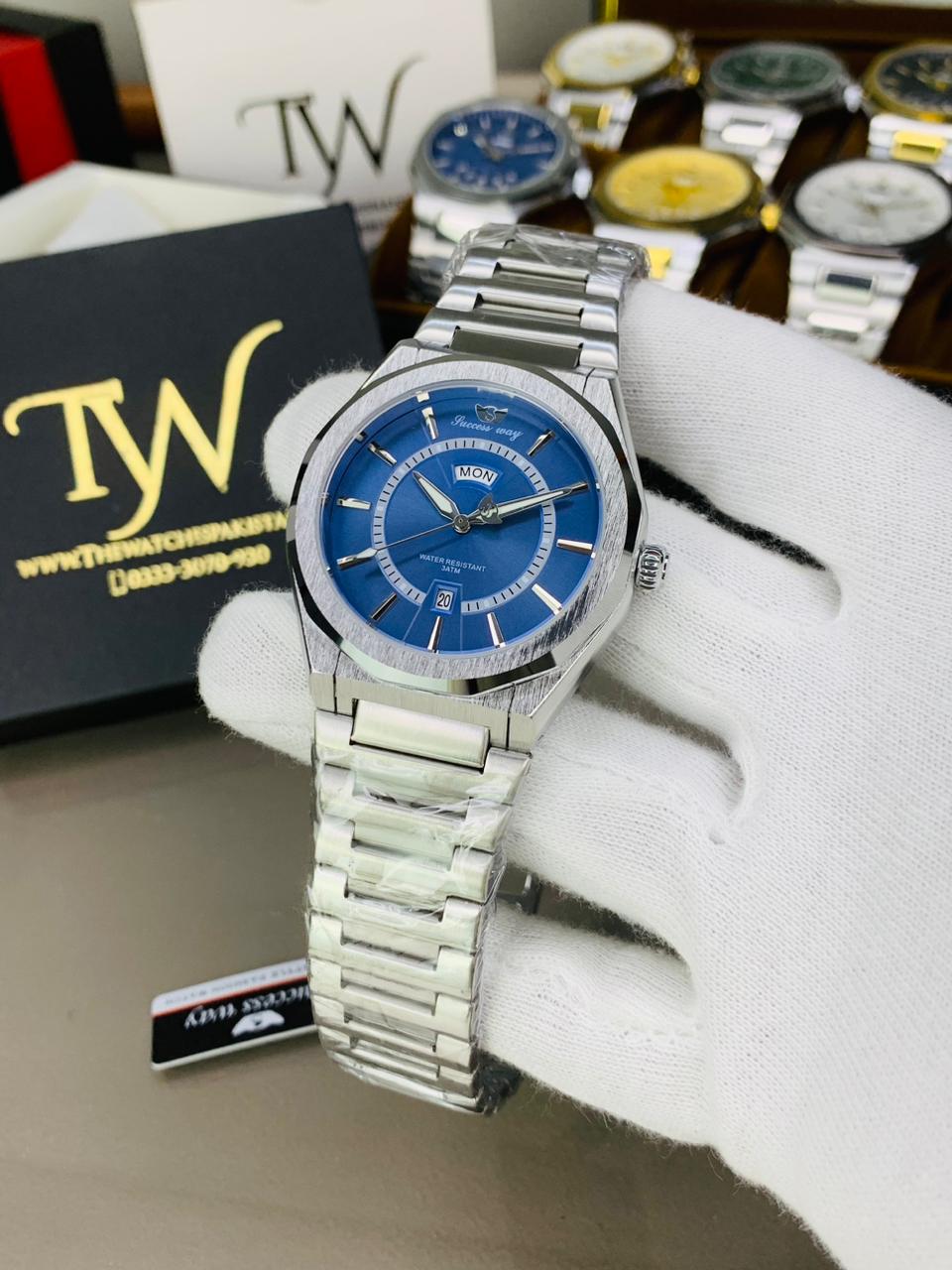 Day & Date Silver Blue !