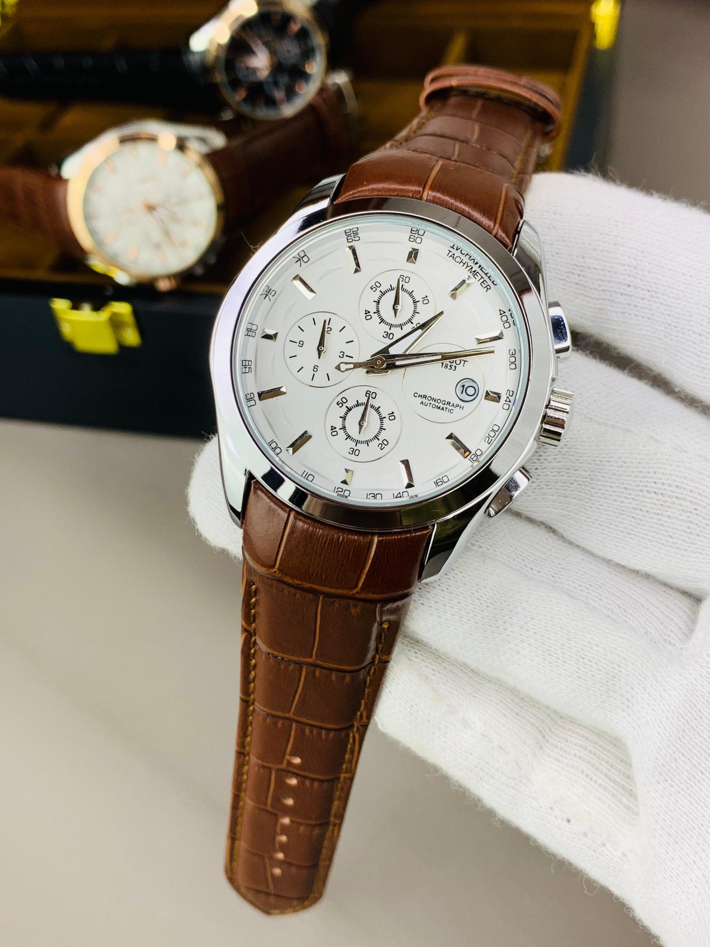 Tissot Chronograph Master Lock Silver Brown