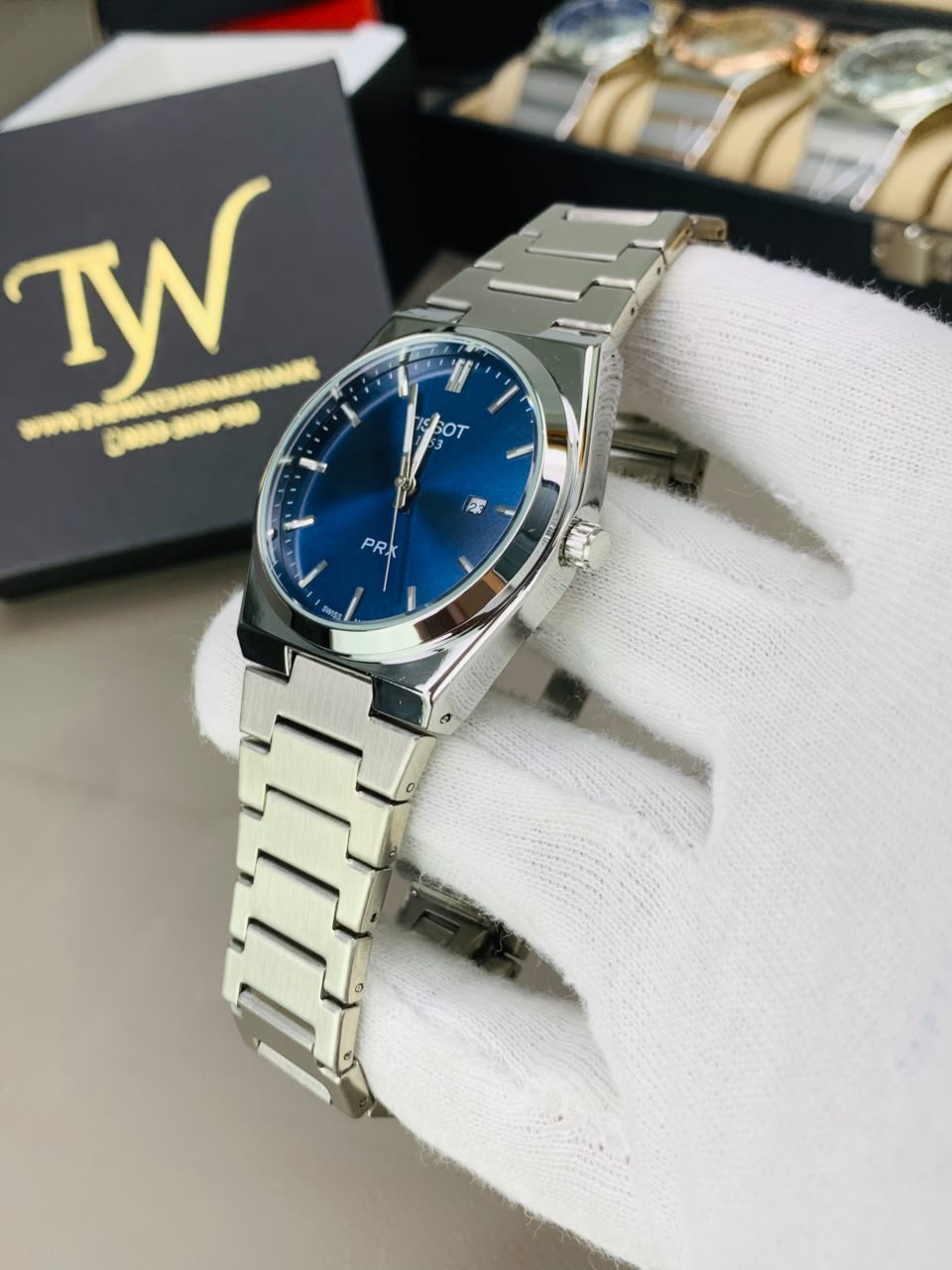 Prx Semi Auto Silver Blue Dial