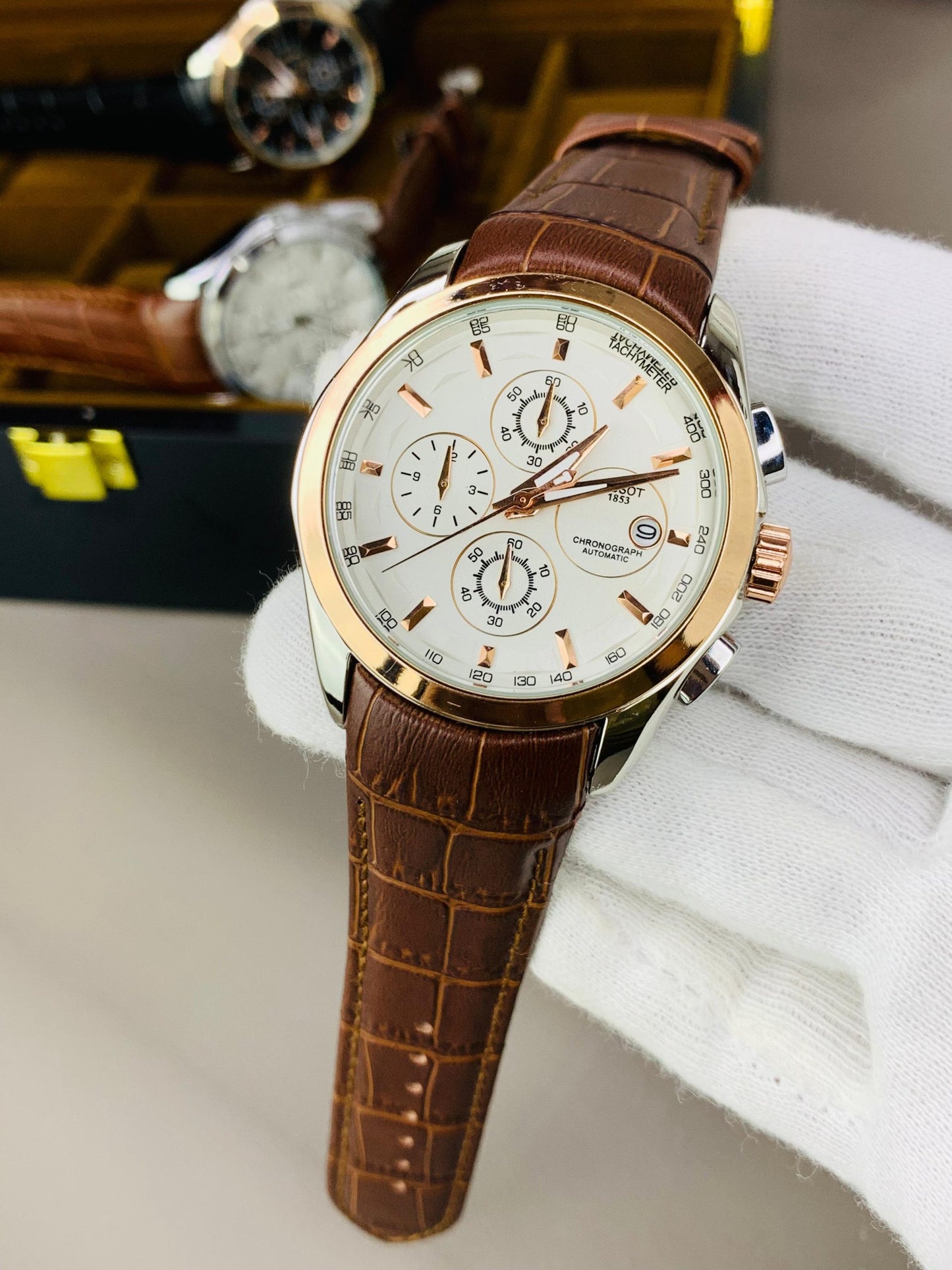 Tissot Chronograph Master Lock Copper White Dial