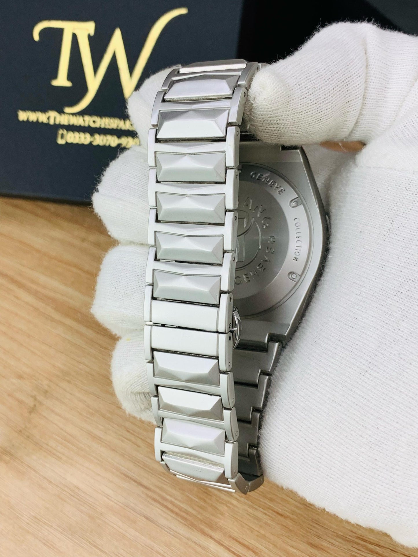 HB Diamond Cut White Dial