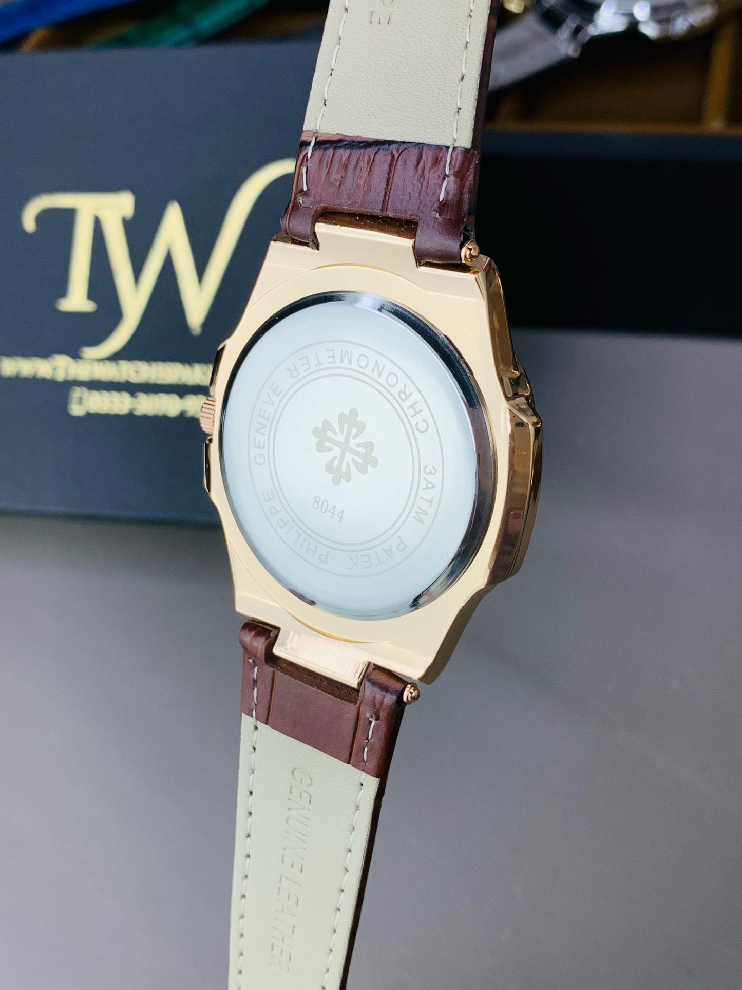 PP-Brown Strap Copper Case & Dial