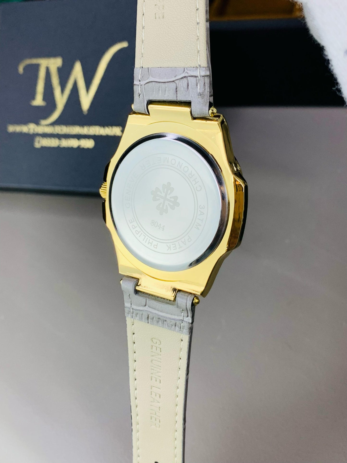 PP-Golden Case Grey Dial