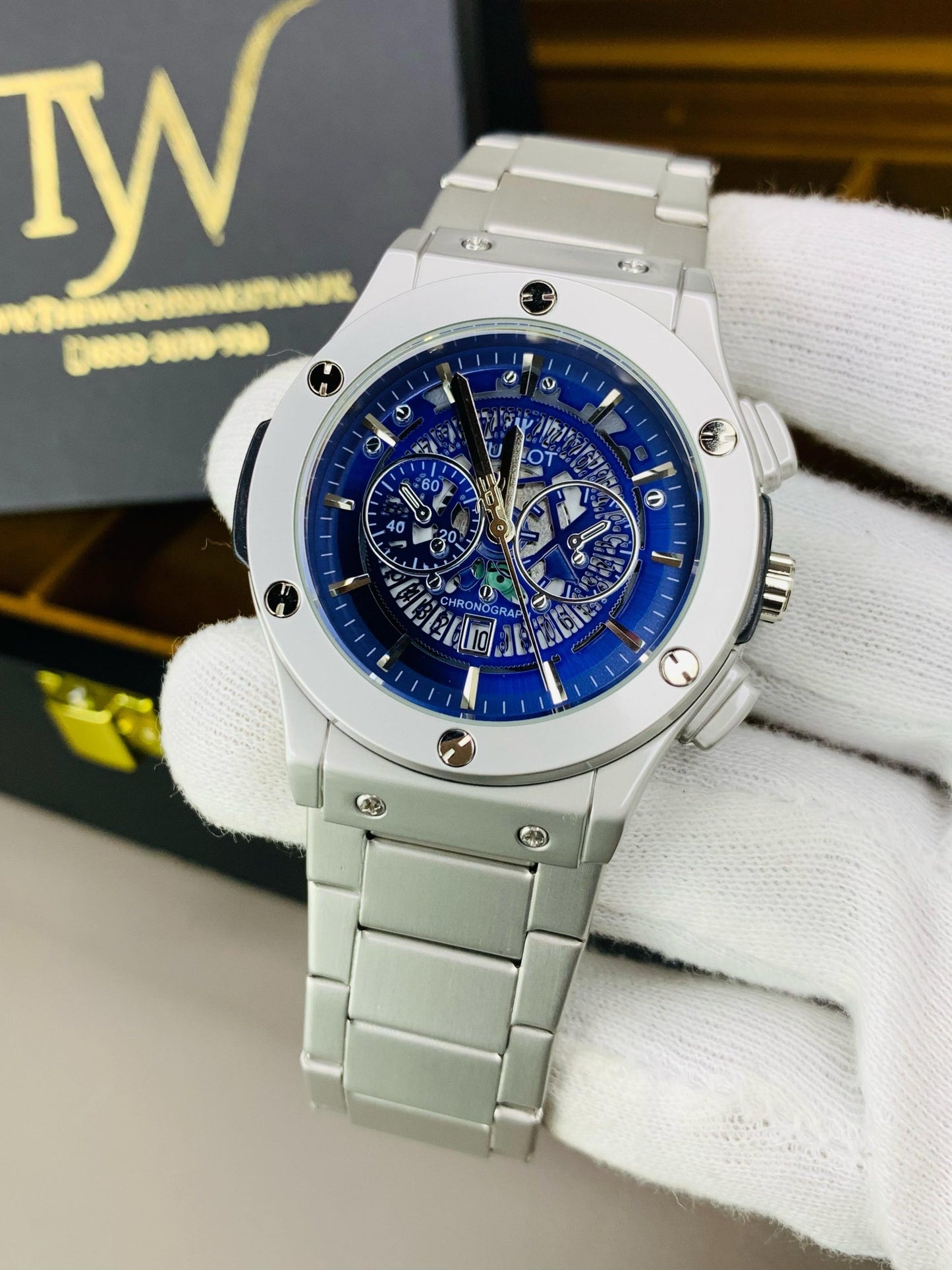 HB Spider Blue Dial