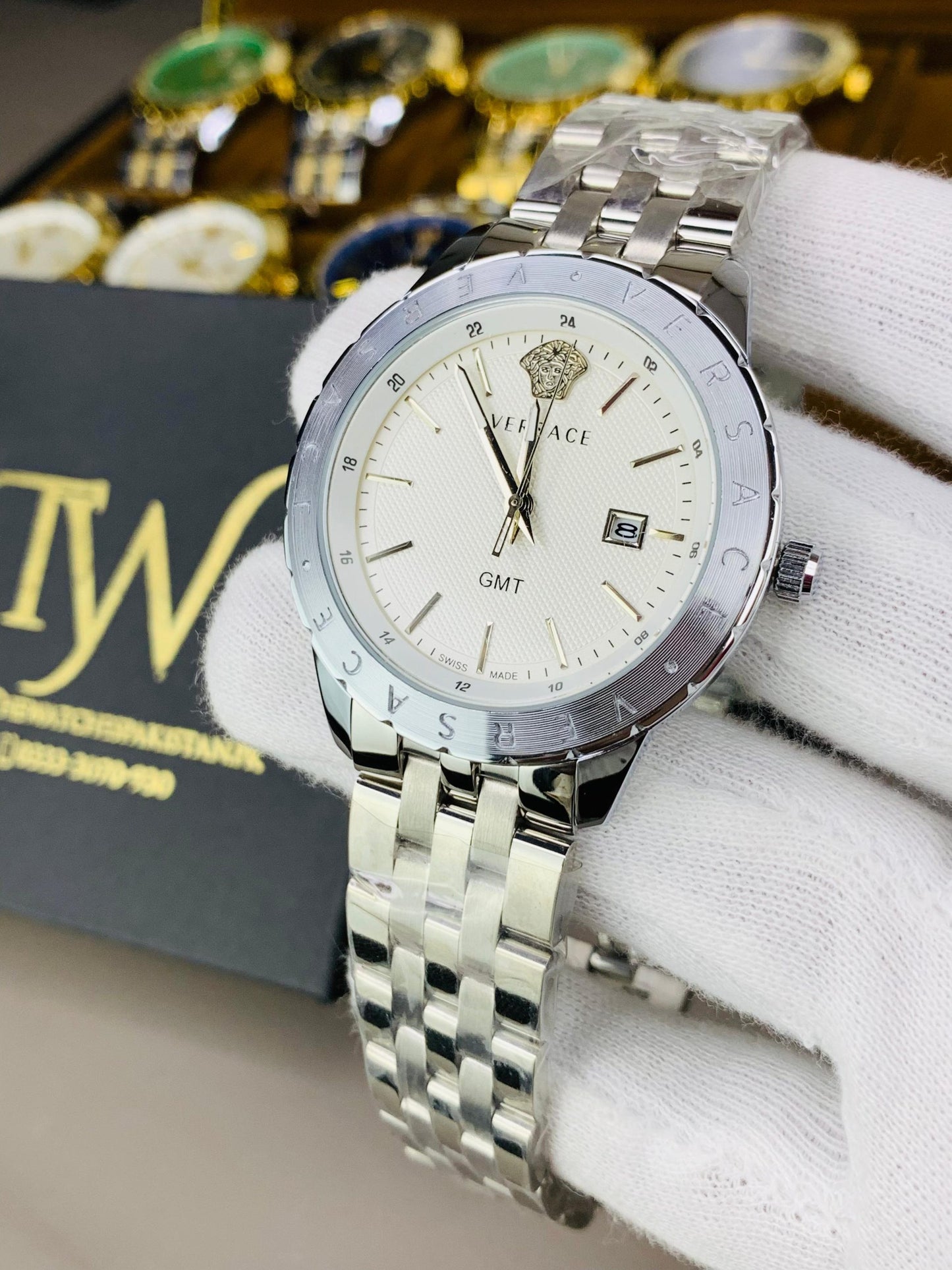 Premium AAA Men's Watch Full Silver