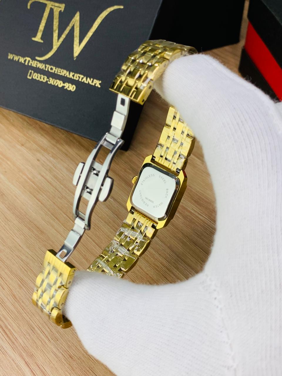 Chopard Square Golden White Dial