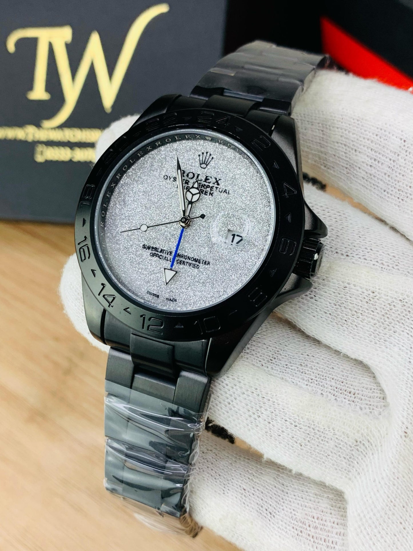 Black With Silver Dial