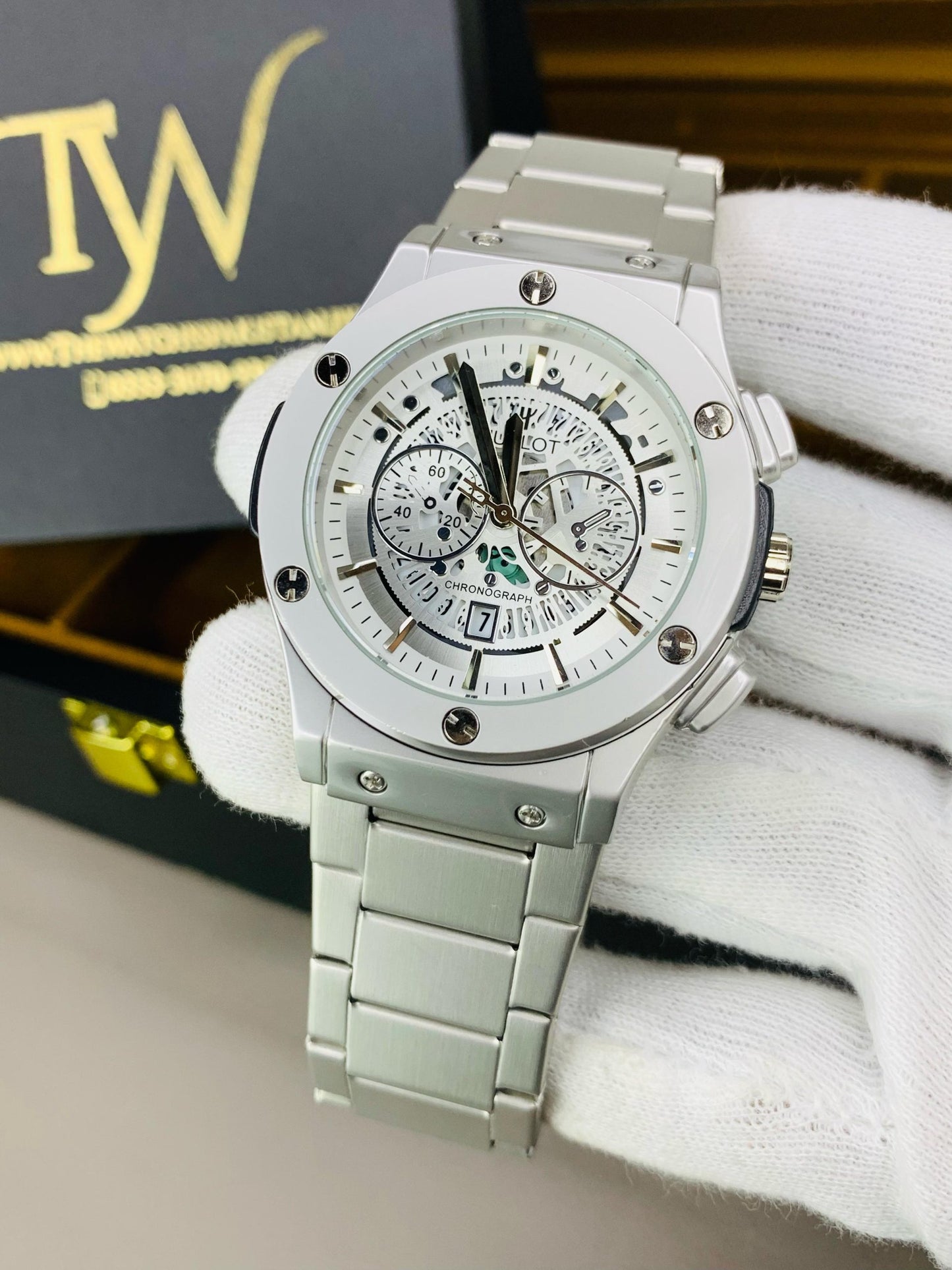 HB Spider Silver Dial