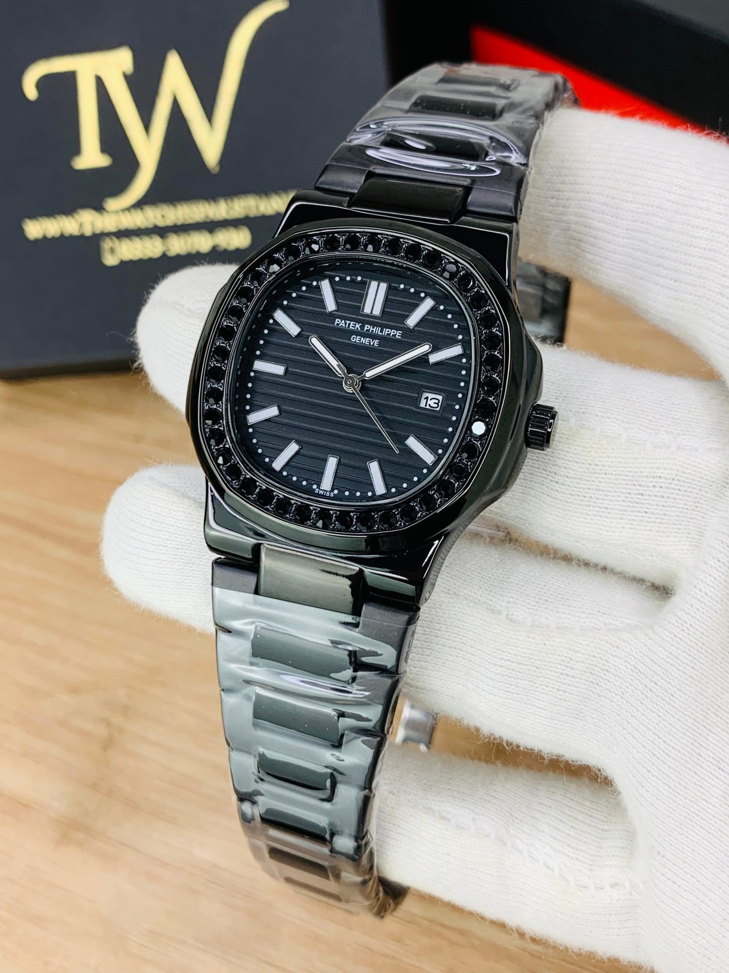 PP-Slim Case Stone Dial Full Black