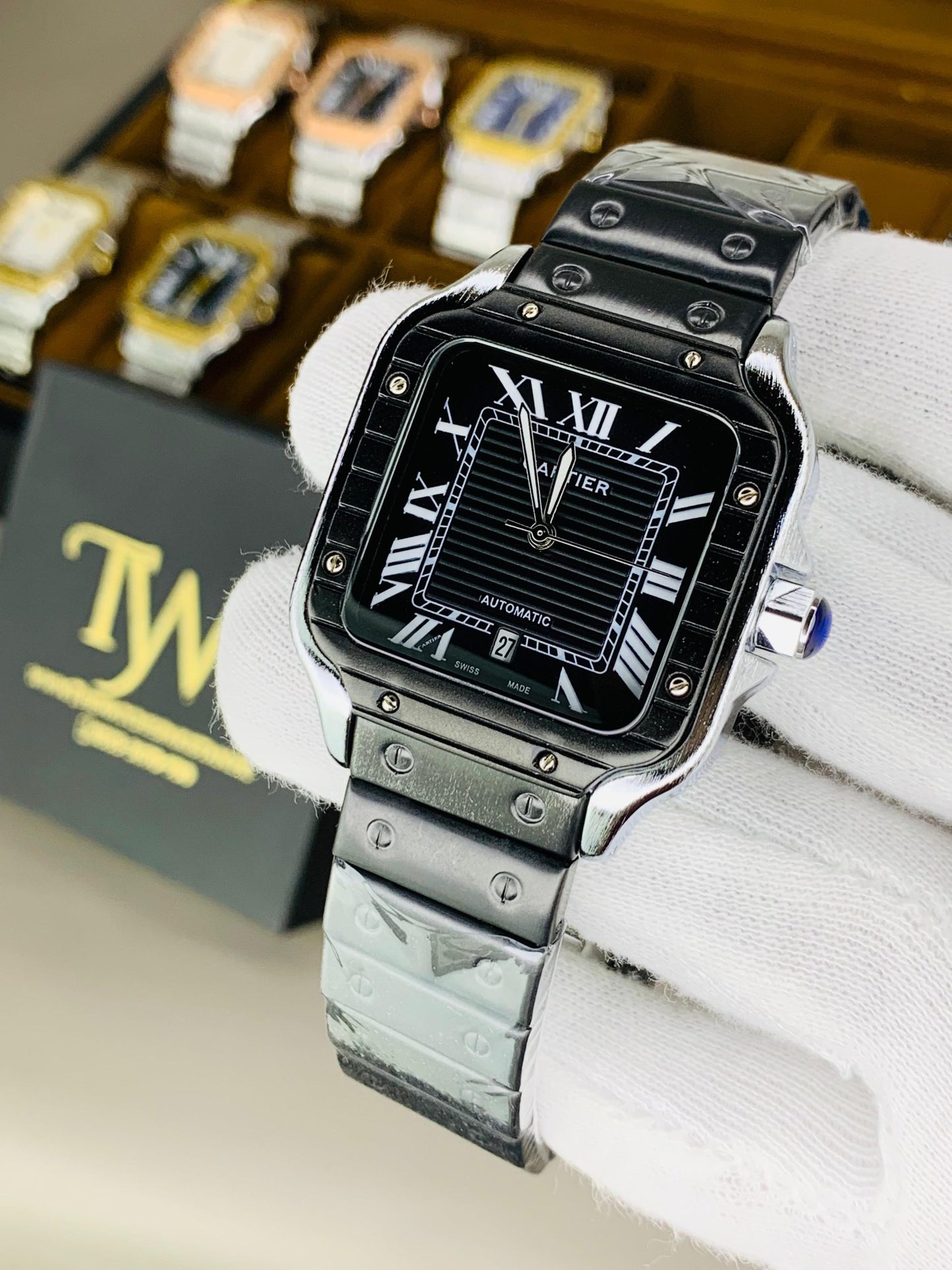 Square Dial Watch Full Black