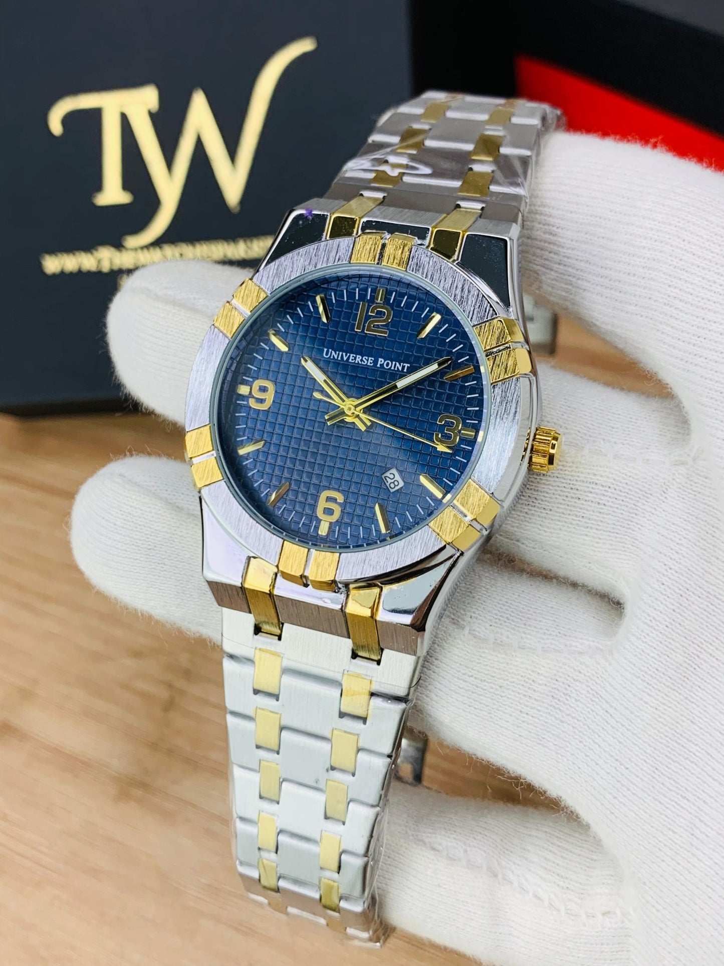 Golden Two Tone Blue Dial !