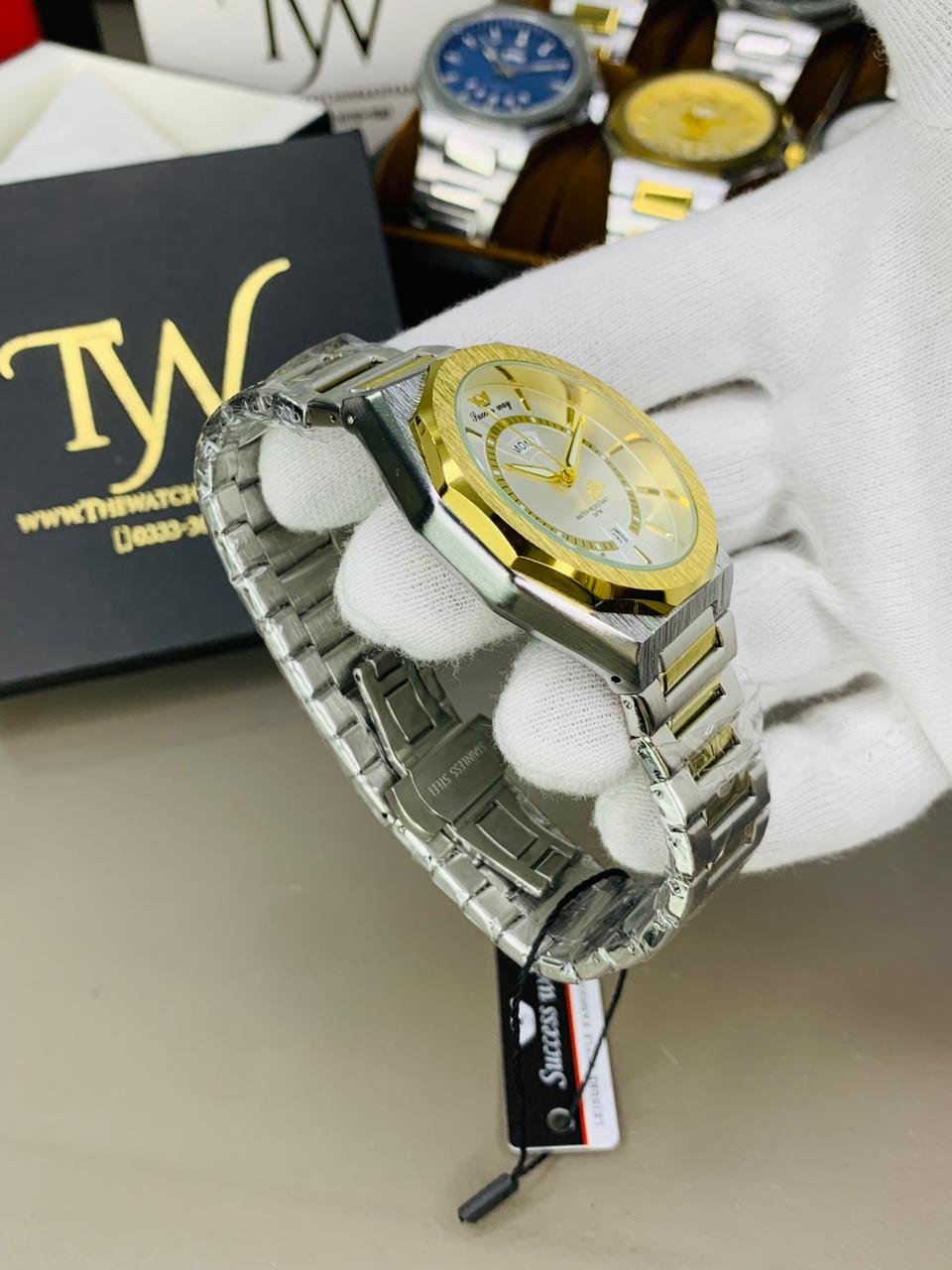Day & Date Two Tone White Dial !