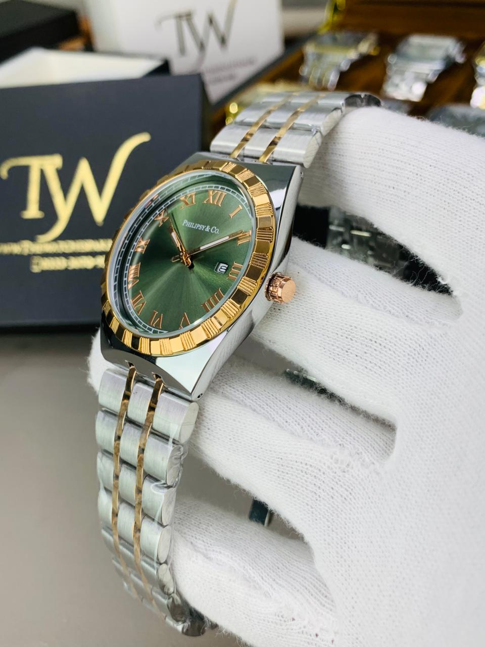Copper Two Tone Green Dial