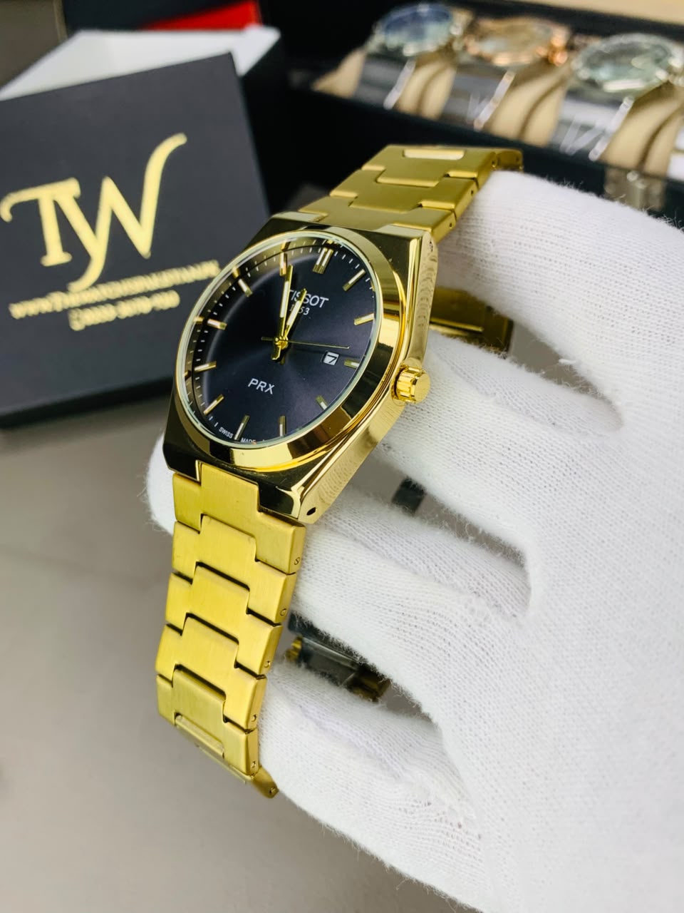 Prx Semi Auto Golden Black Dial