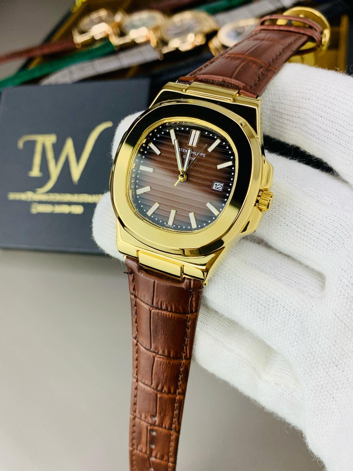 PP-Golden Case Brown Dial
