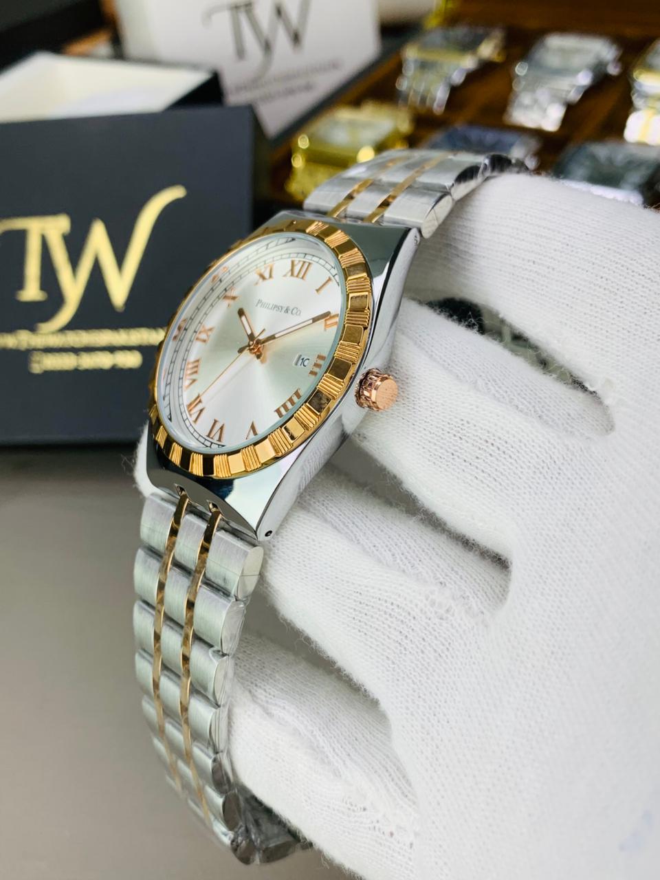 Copper Two Tone White Dial