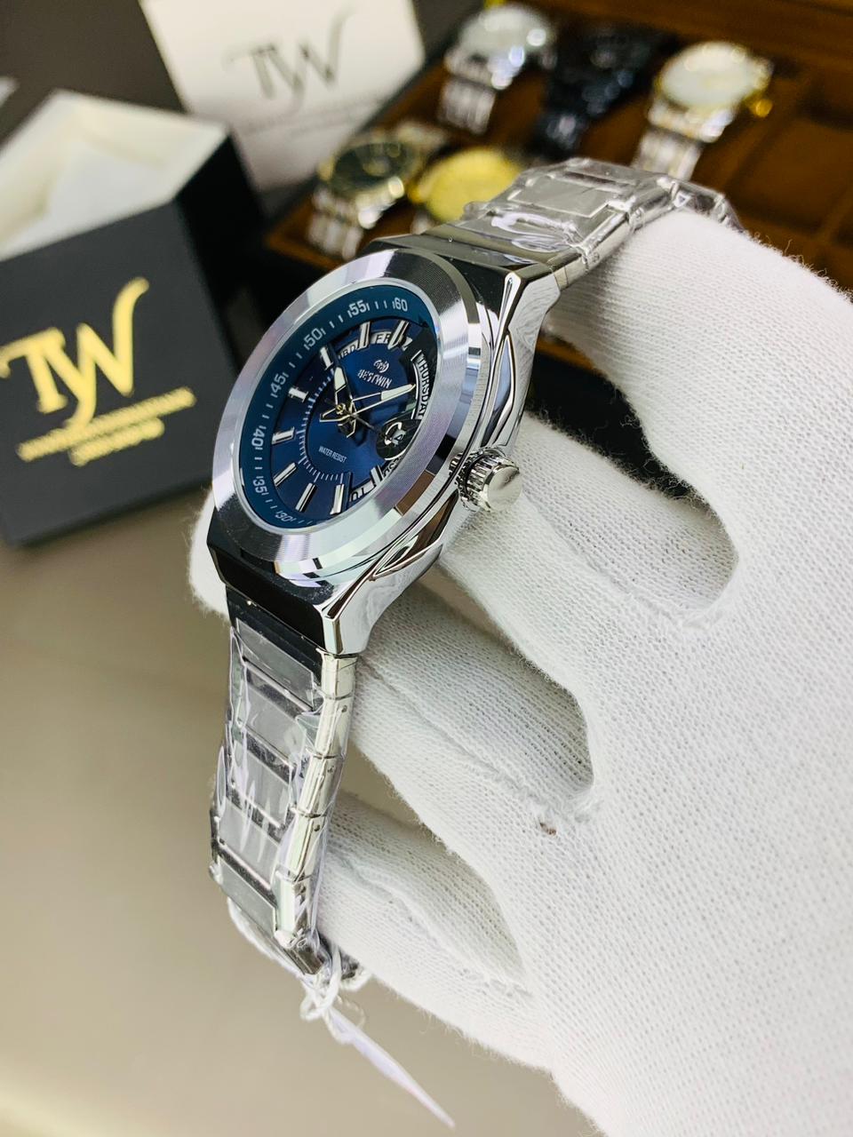 Day Date Bestwin Silver Blue