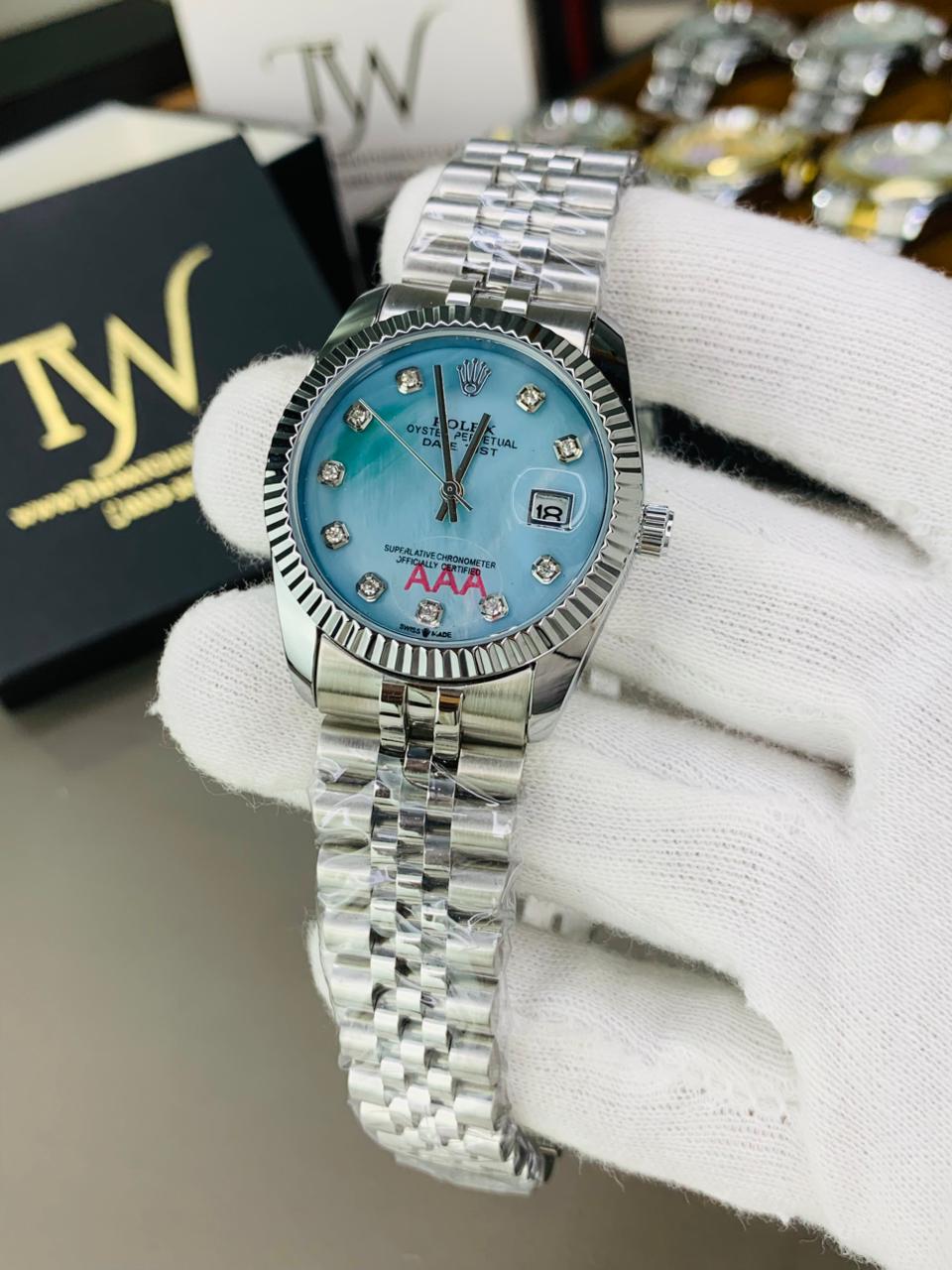 Silver Chain Tiffany Dial