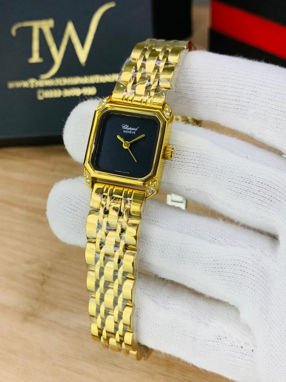 Chopard Square Golden Black