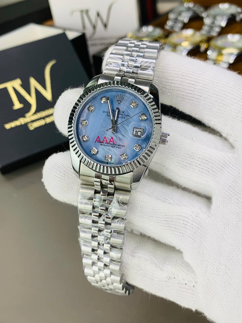 Silver Chain Blue Dial !