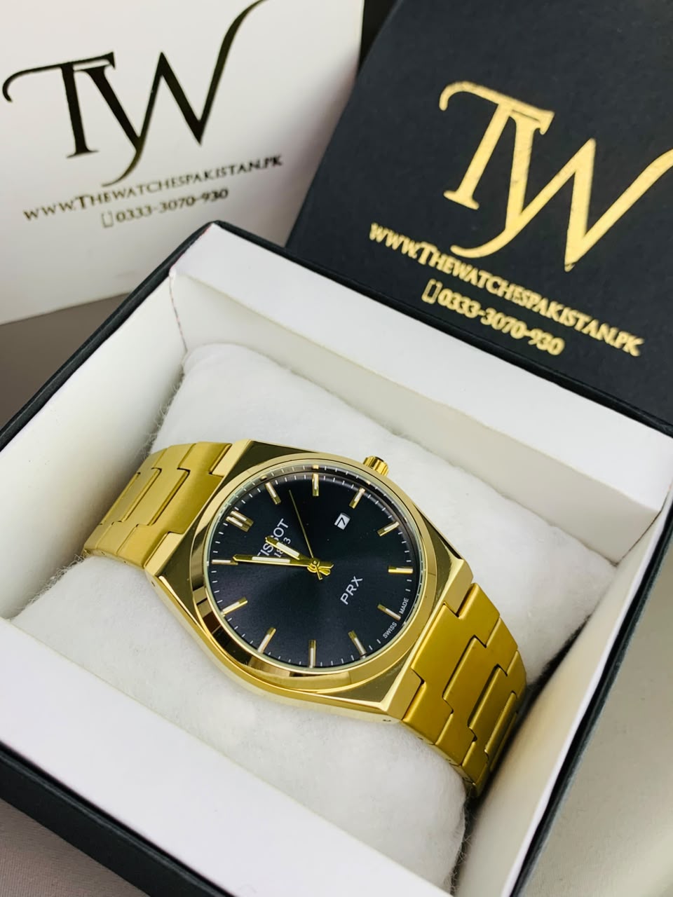 Prx Semi Auto Golden Black Dial