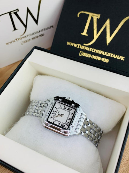 Cartier Square Mini Dial Full Silver