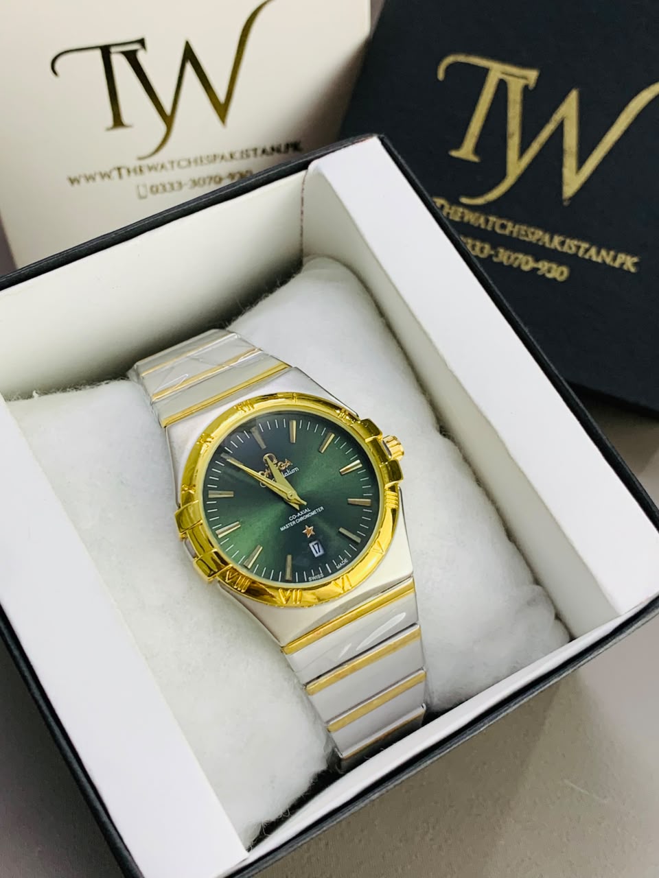 Golden Two Tone Green Dial
