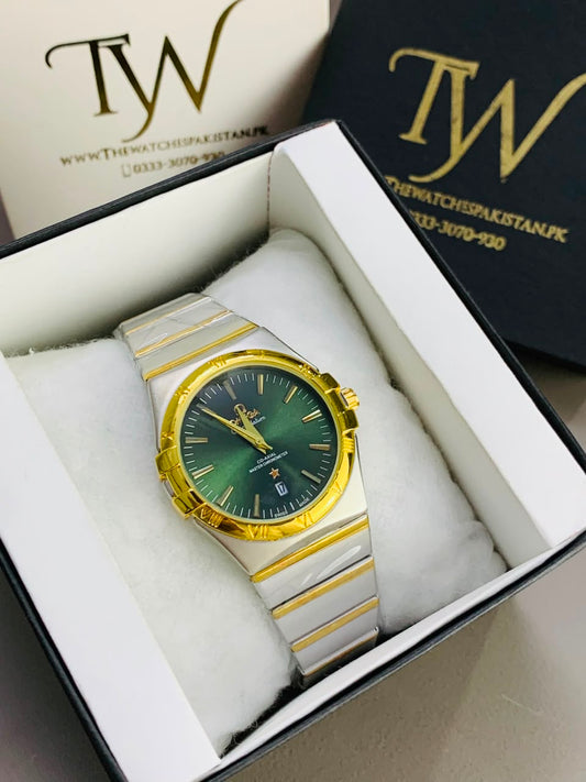 Golden Two Tone Green Dial
