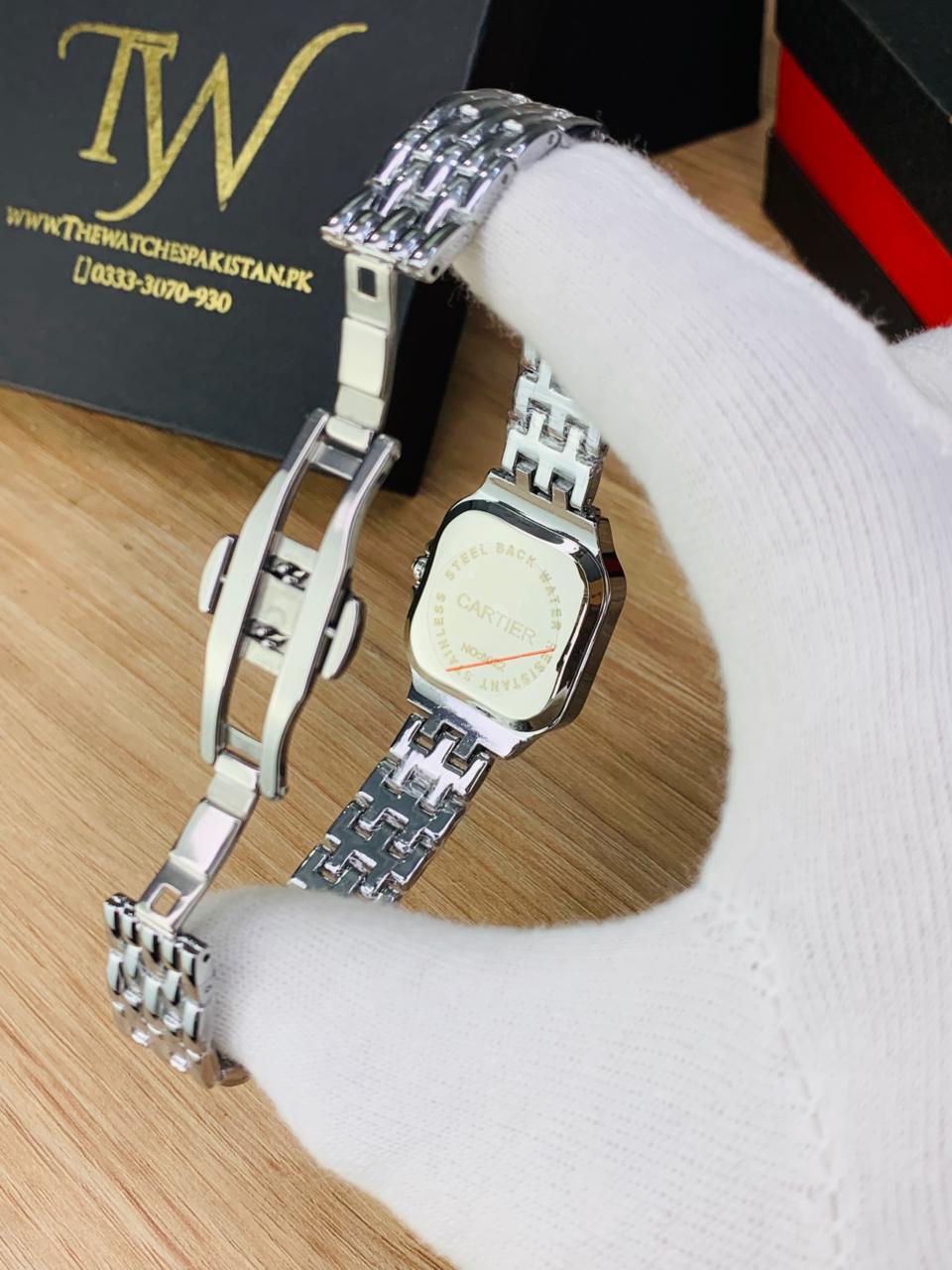 Cartier Square Mini Dial Full Silver