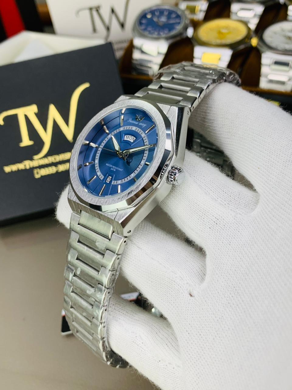 Day & Date Silver Blue !