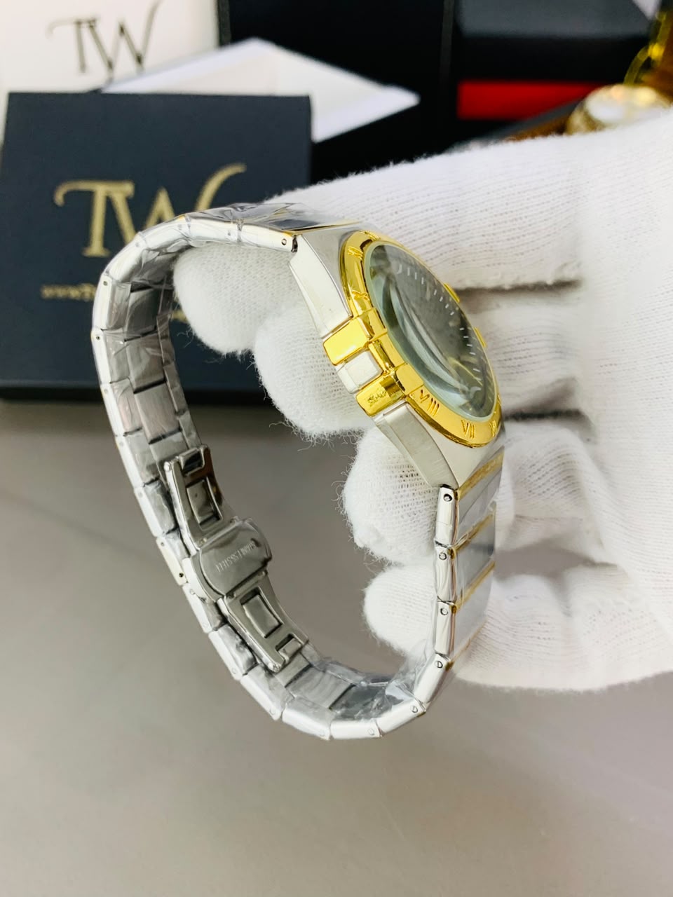 Golden Two Tone Green Dial