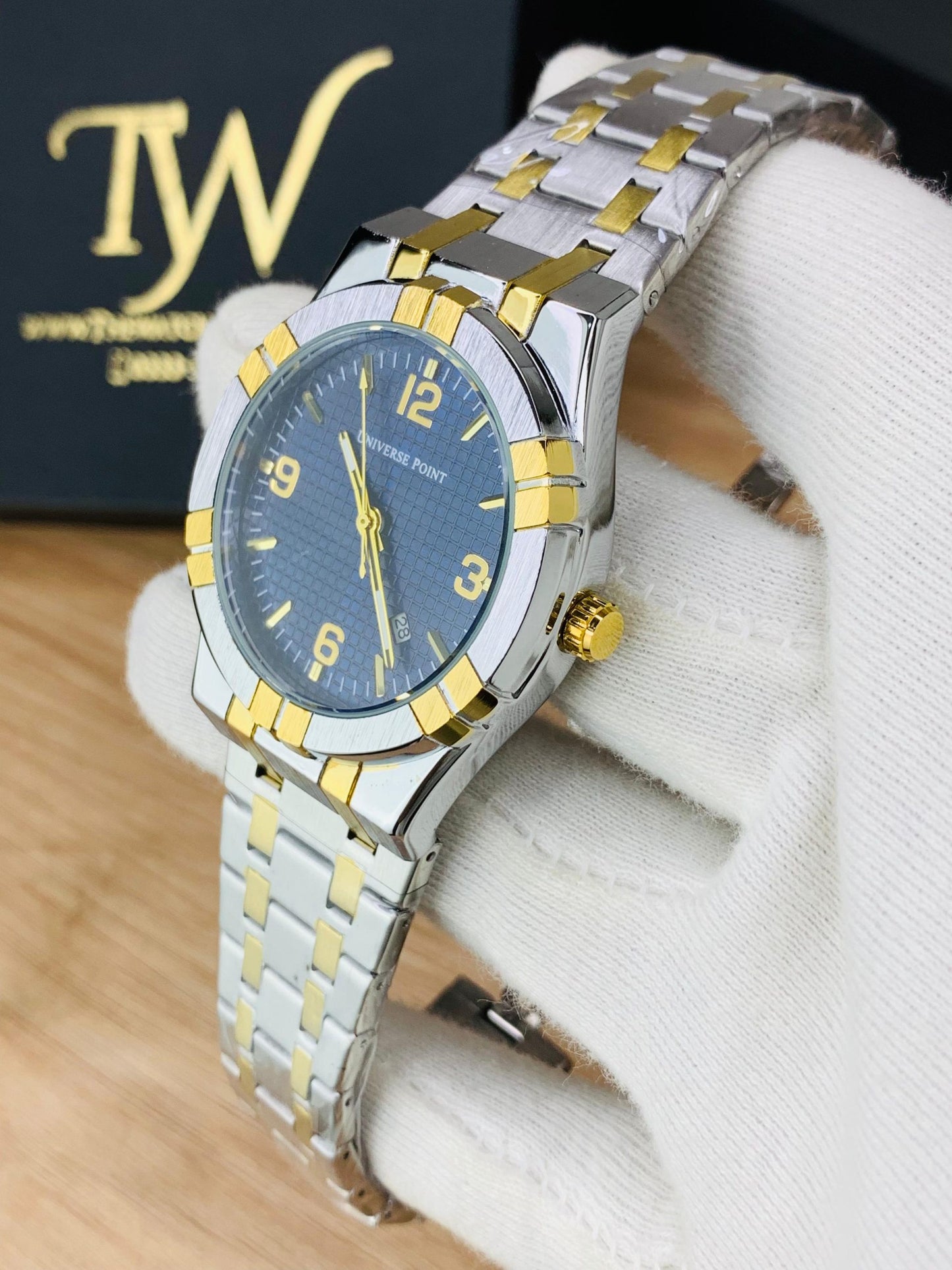 Golden Two Tone Blue Dial !