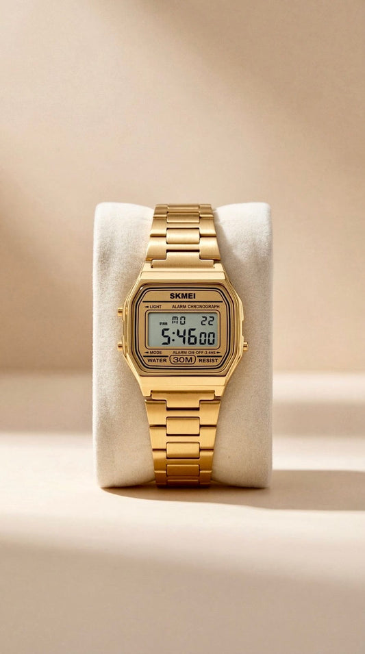 Skmei Original Digital Watch Golden