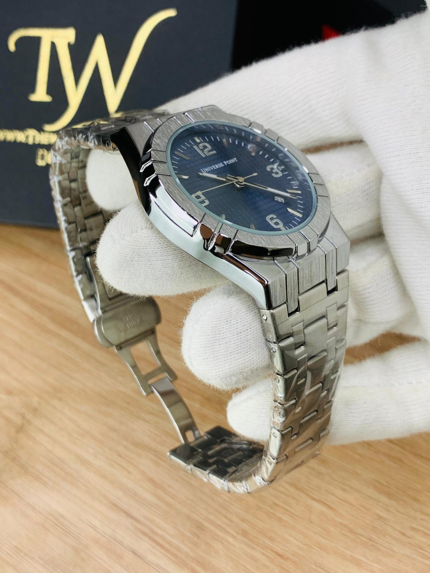 Silver With Black Dial