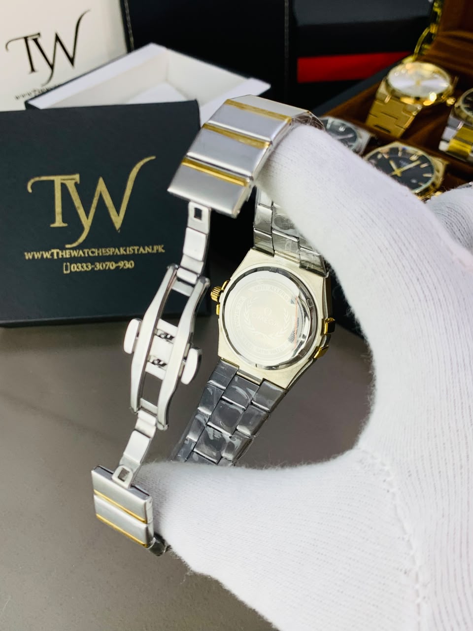 Golden Two Tone Green Dial
