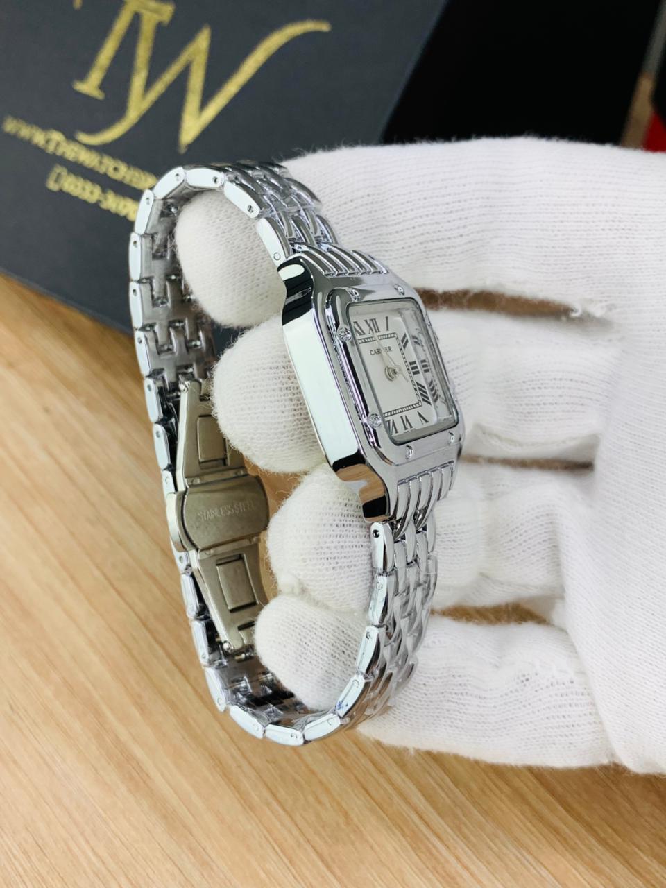 Cartier Square Mini Dial Full Silver