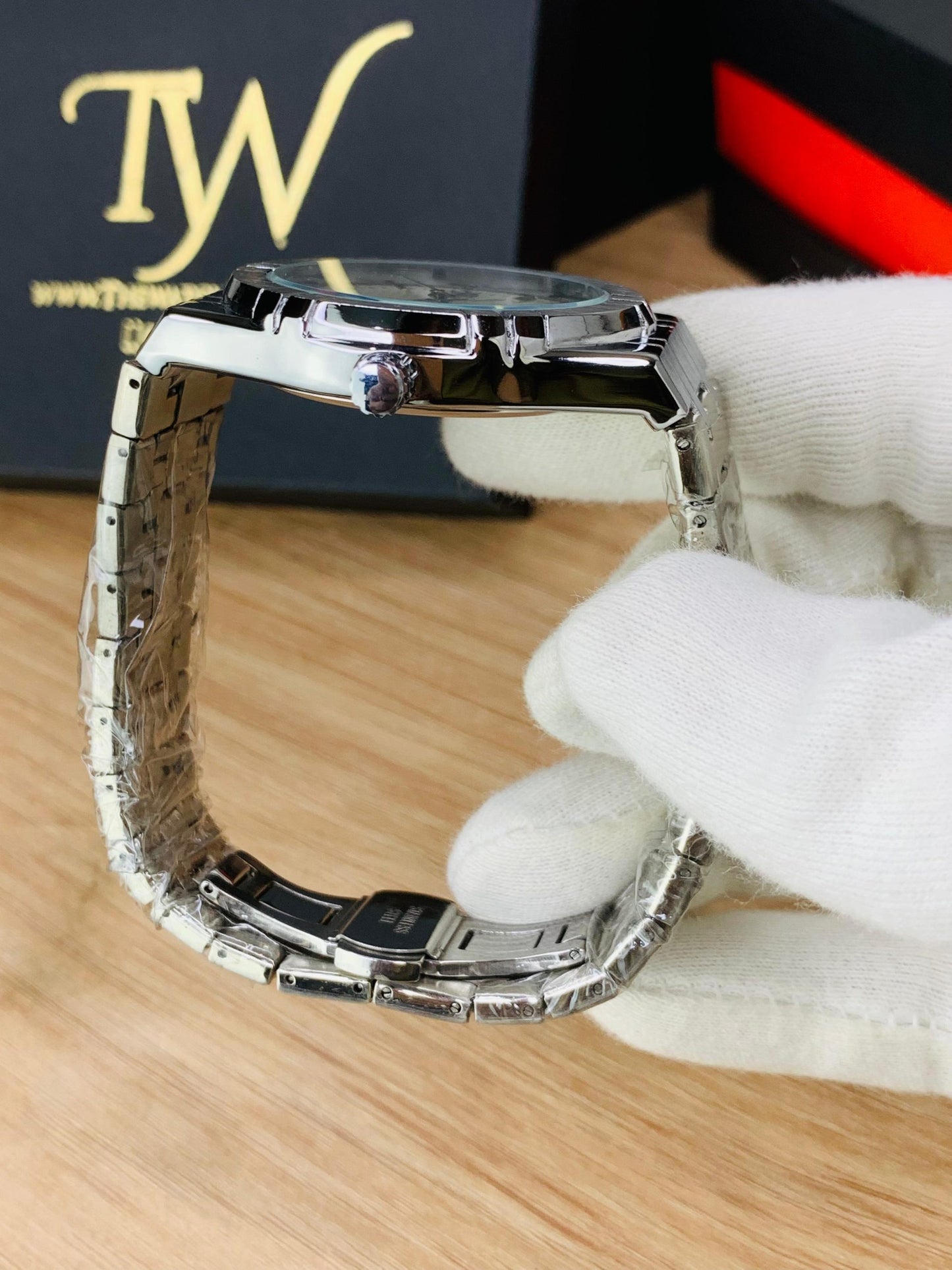 Silver With Black Dial